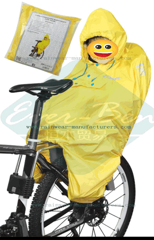 Nylon raincoat for bikers-cute rain poncho-Children bicycle rain jacket